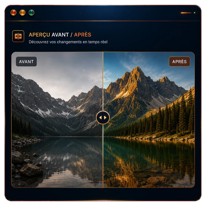 Aperçu du widget Avant Après